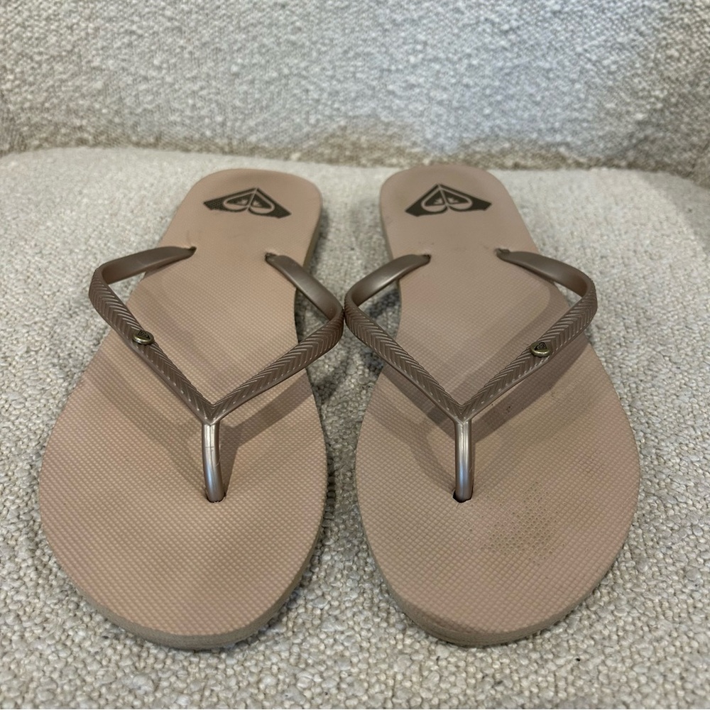 Roxy Bermuda Flip Flops Metallic